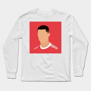 Cristiano Ronaldo Minimalistic Face Art Long Sleeve T-Shirt